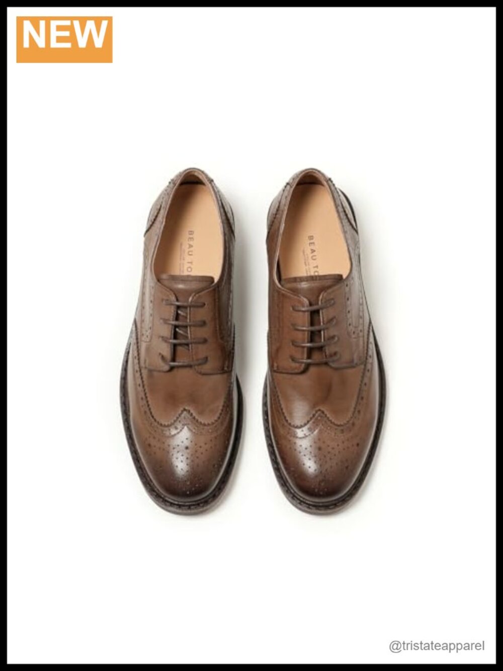 Women's Leather Oxford Shoes Brogue Wingtip Lace-Up Handmade Business Work